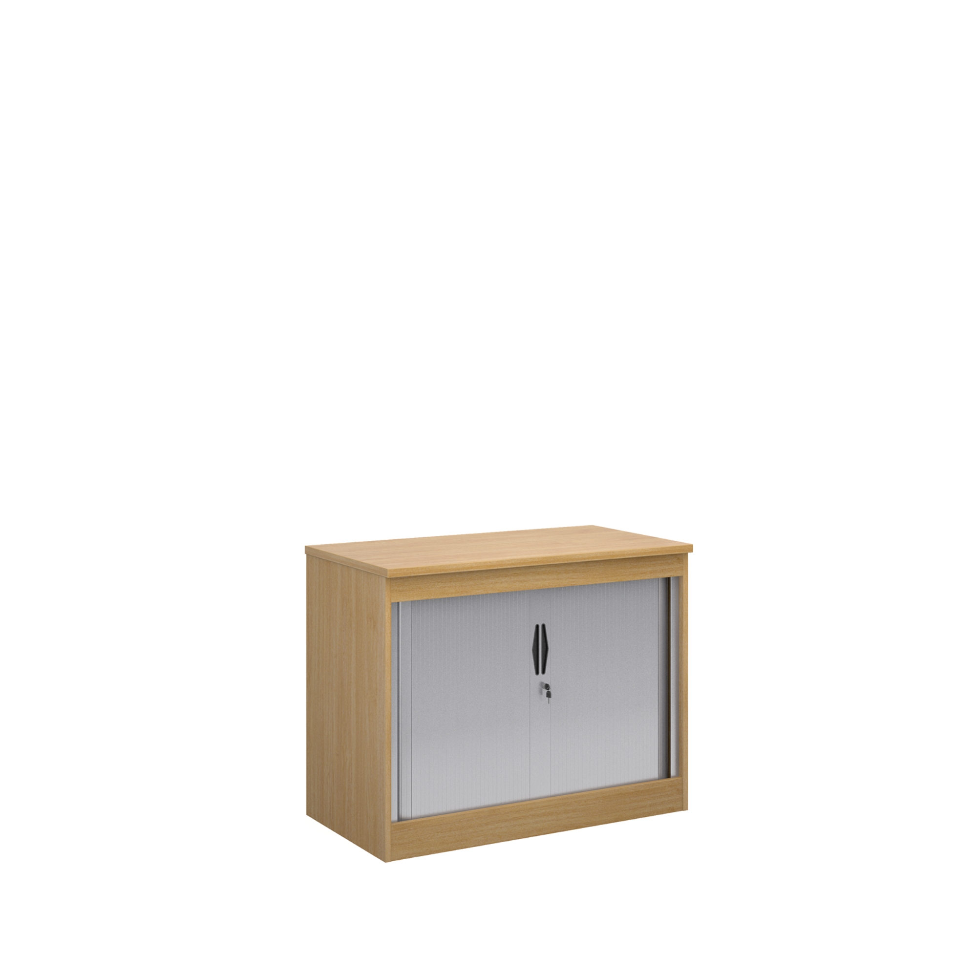 Tambour Door Cupboard H800mm Oak